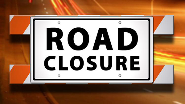 road closure sign
